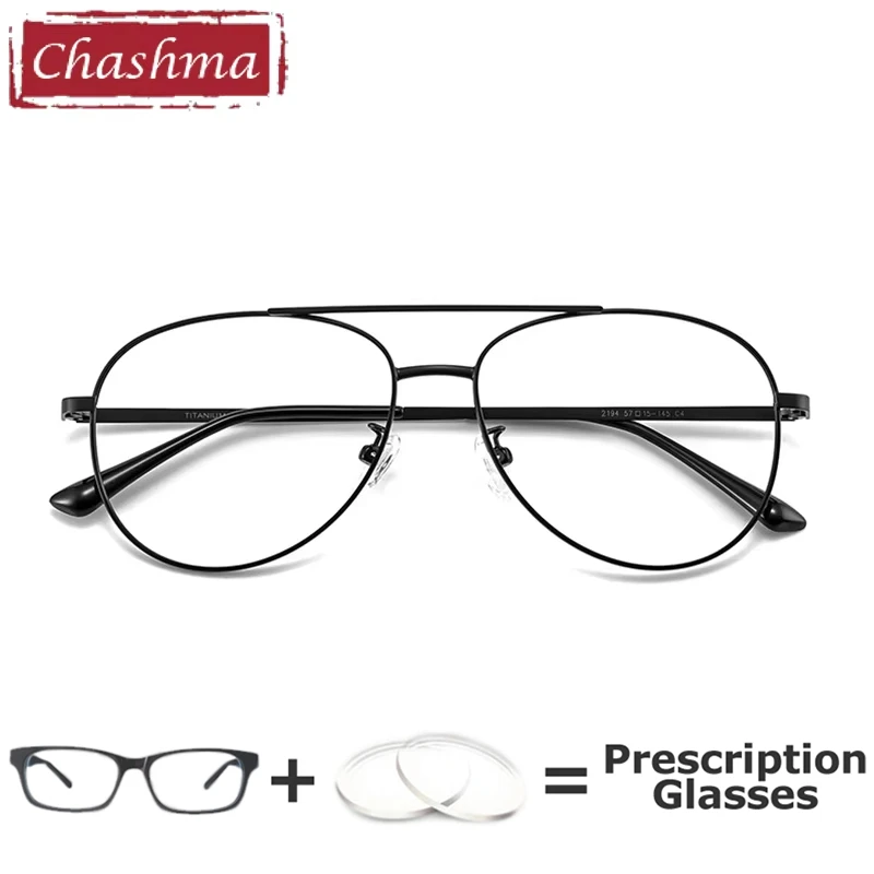 

Classic Eyeglasses Prescription Glasses Anti Blue Ray Fashion Big Circle Frame Myopia Minus Dark Lens Glasses Titanium Frame Men