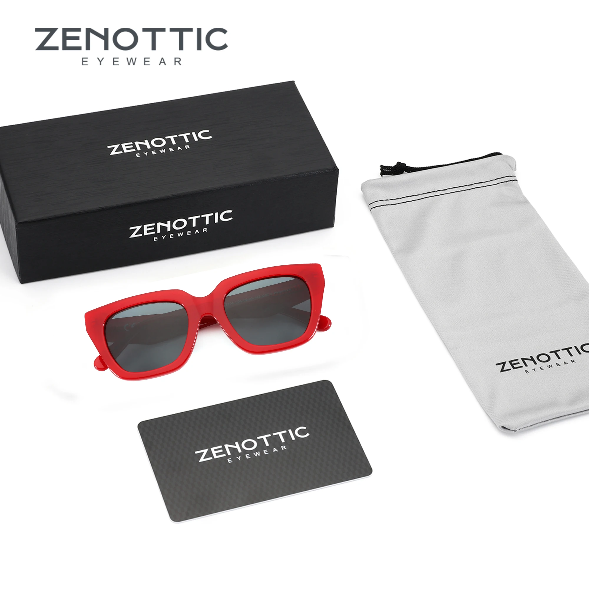 

ZENOTTIC, новые поступления, красные поляризационные солнцезащитные очки, защита от ультрафиолета, квадратная ацетатная оправа, подарок с принтом, дизайн бабочки для женщин