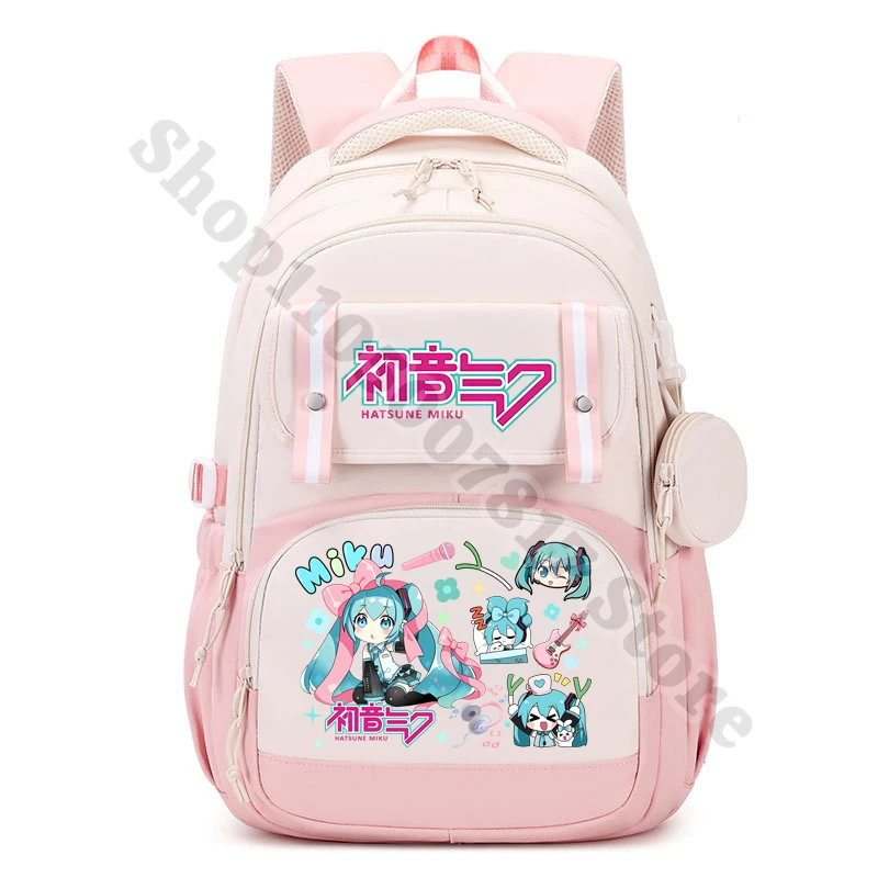 Kids Large Capacity Backpack Casual Book Bag Hatsunes Miku Girl Anime Cute Schoolbag Cartoon Fashion Knapsack Children Gift 2026 view 4