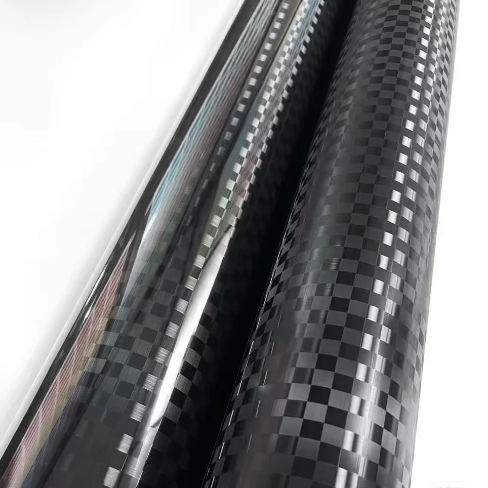 

Black PET Liner Lattice Carbon Fiber Vinyl Wrap Special Texture Car Foil Wrap for Vehicle Decoration
