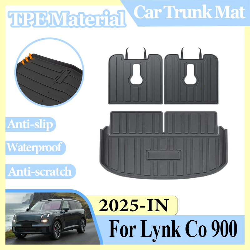 

Автомобильные аксессуары для Lynk Co 900 2025 2026, материал ТПЭ, автомобильный коврик для багажника, подкладка для багажника, коврик для хранения грузовика, защита от грязи, водонепроницаемый