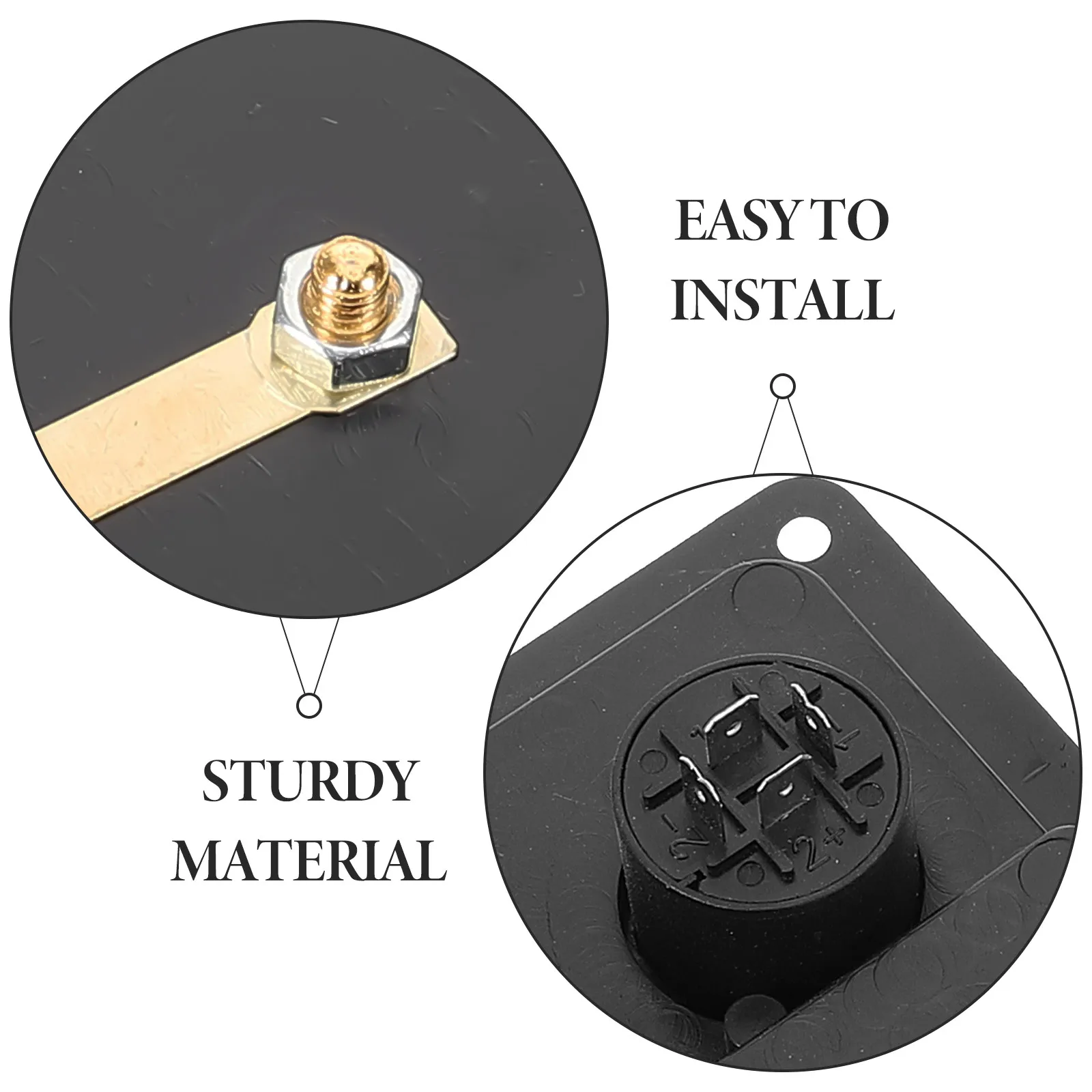 2Pcs Speaker Terminal Connectors Heavy Duty Audio Wiring Kit for Live Sound Systems Stage Performance Speaker Enclosure Sub Box