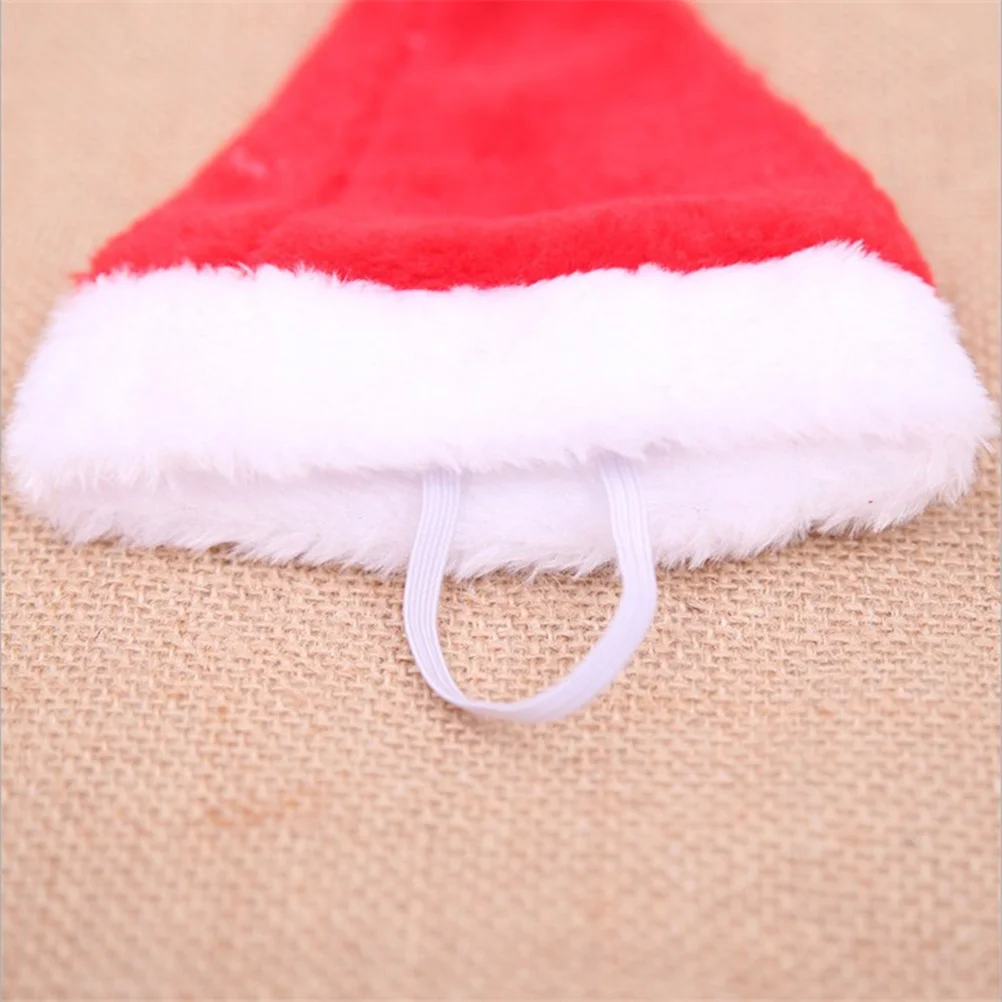 

6Pcs Christmas Pet Hat Soft Comfortable Flannelette Cap Decorative Adorable Dog Party Supplies Photo Props Christmas Pet Hat