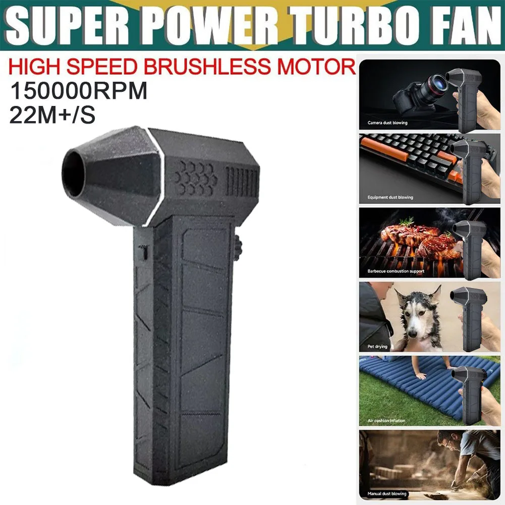 

New Practical Durable Blower Super 150000 RPM 21700 Battery 22 M/s Wind Speed PETG Carbon Fiber Violent Turbofan