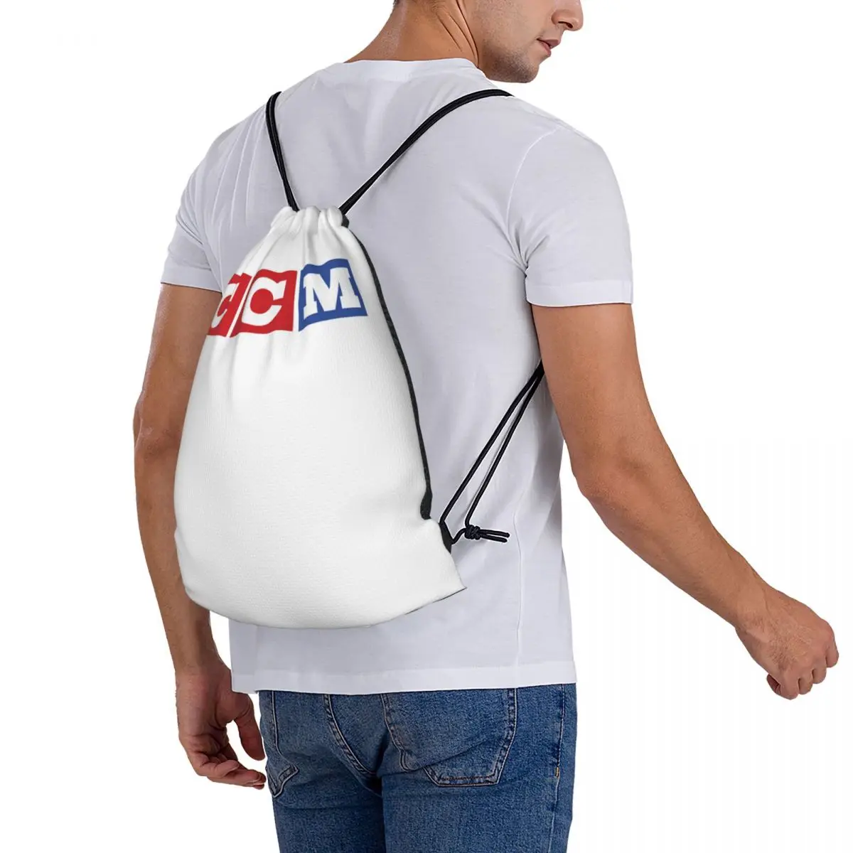 Bestseller ccm Logo Waren personal isierte Kordel zug Rucksäcke geeignet Herren Schule Camping Zwecke