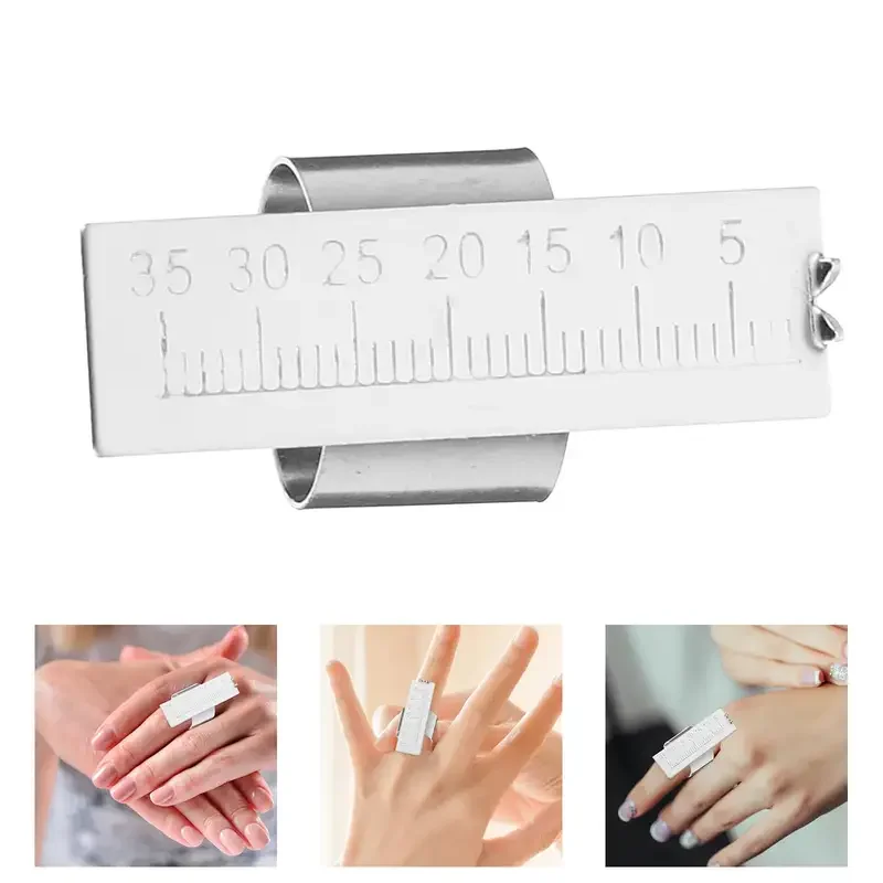 2pcs Dental Root Canal Measurement Ring Ruler Stainless Steel Ring Ruler Dental Measuring Ring Ruler Dentist Ring Ruler Tool