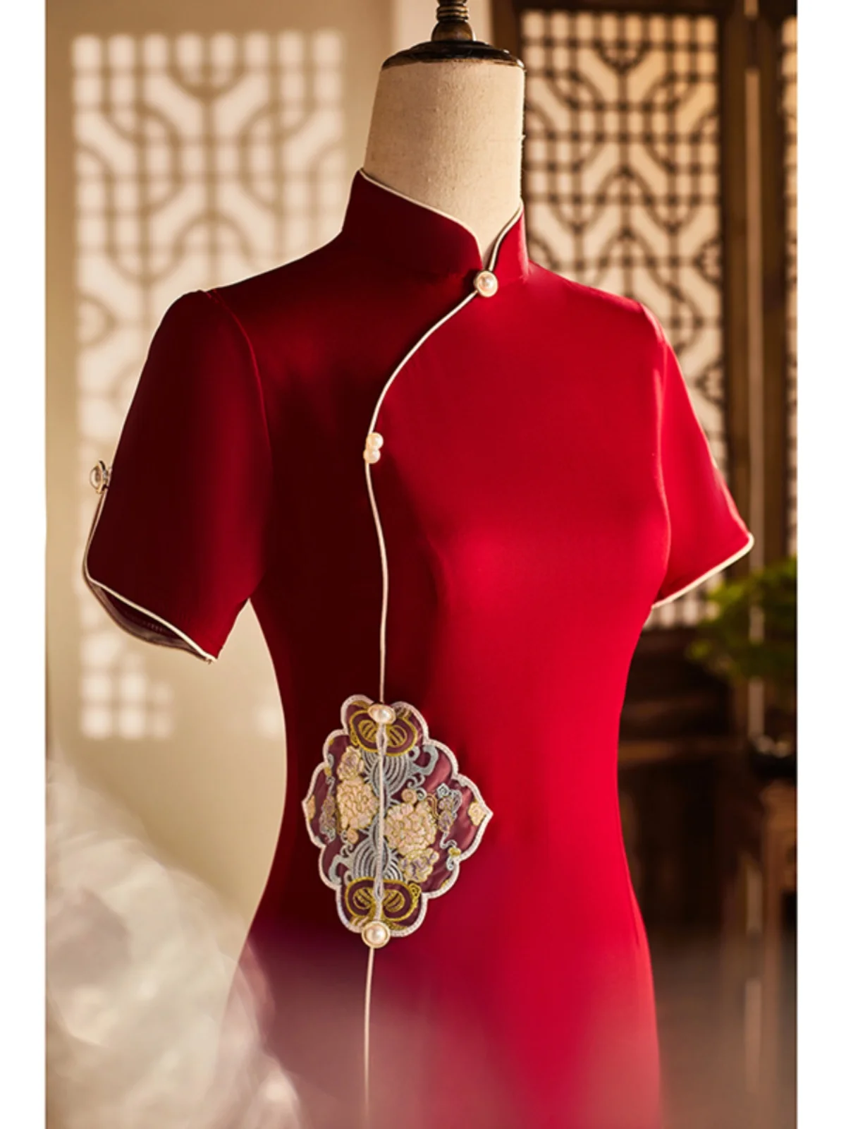 

Red Wedding ort Sle for Women Summer New Arrival Bride Gown Mother of the Bride Ceremony Celebration Dr