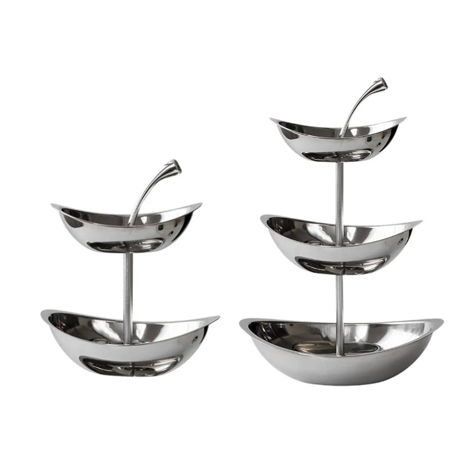 Fruit Basket Vegetable Holder Practical Modern Sundries Organizer Stainless Steel Tiered Rack for Countertop Candy Breads