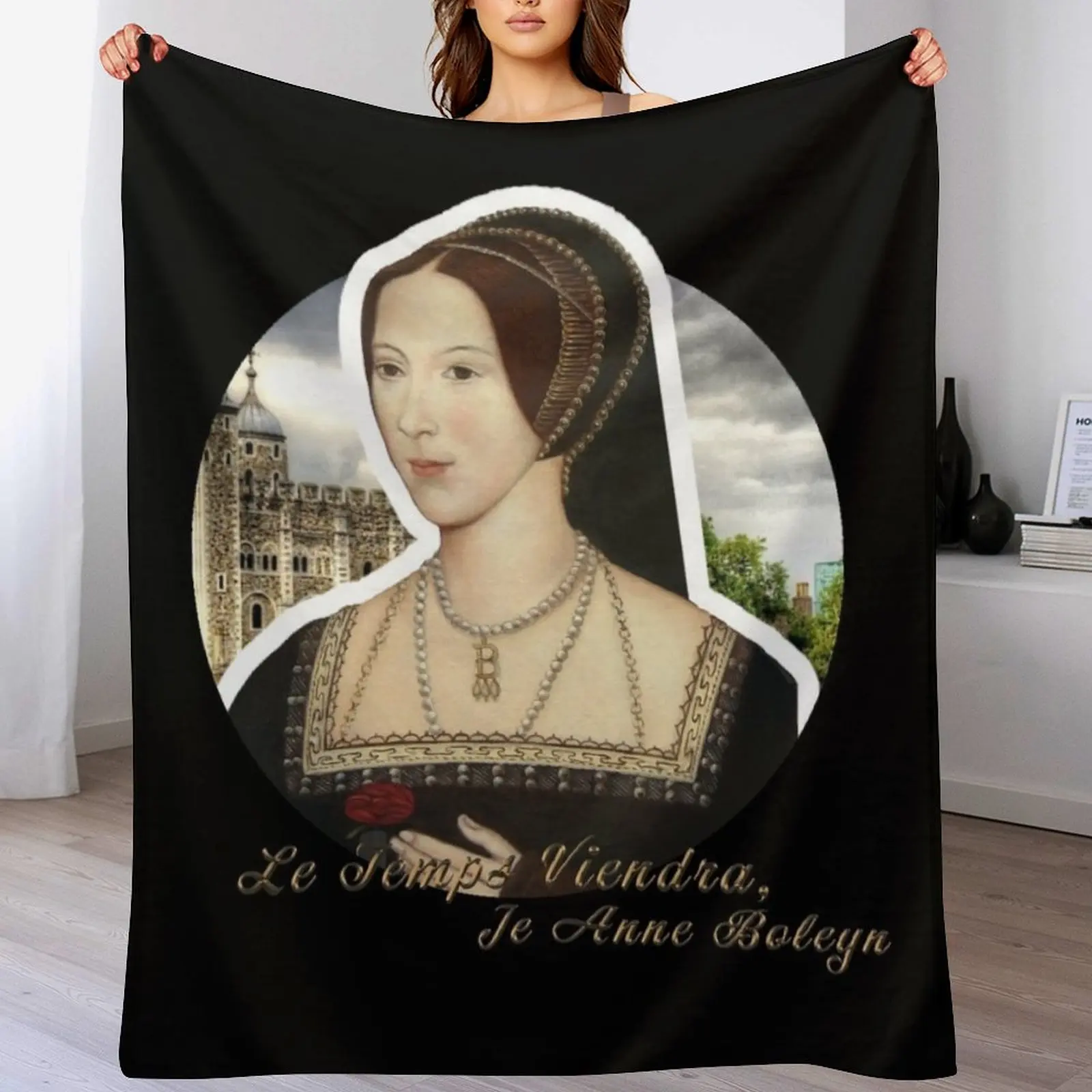 

Anne Boleyn Quote Throw Blanket Soft Bedroom Blanket for Night Sleeping