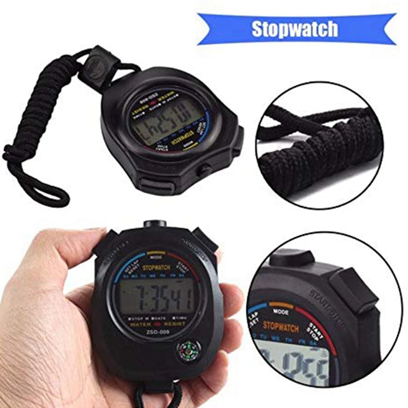 Multifunctional Electronic Digital Sports Stopwatch Timer, Game Training Stopwatch For Sports Coaches And Referees Easy Install