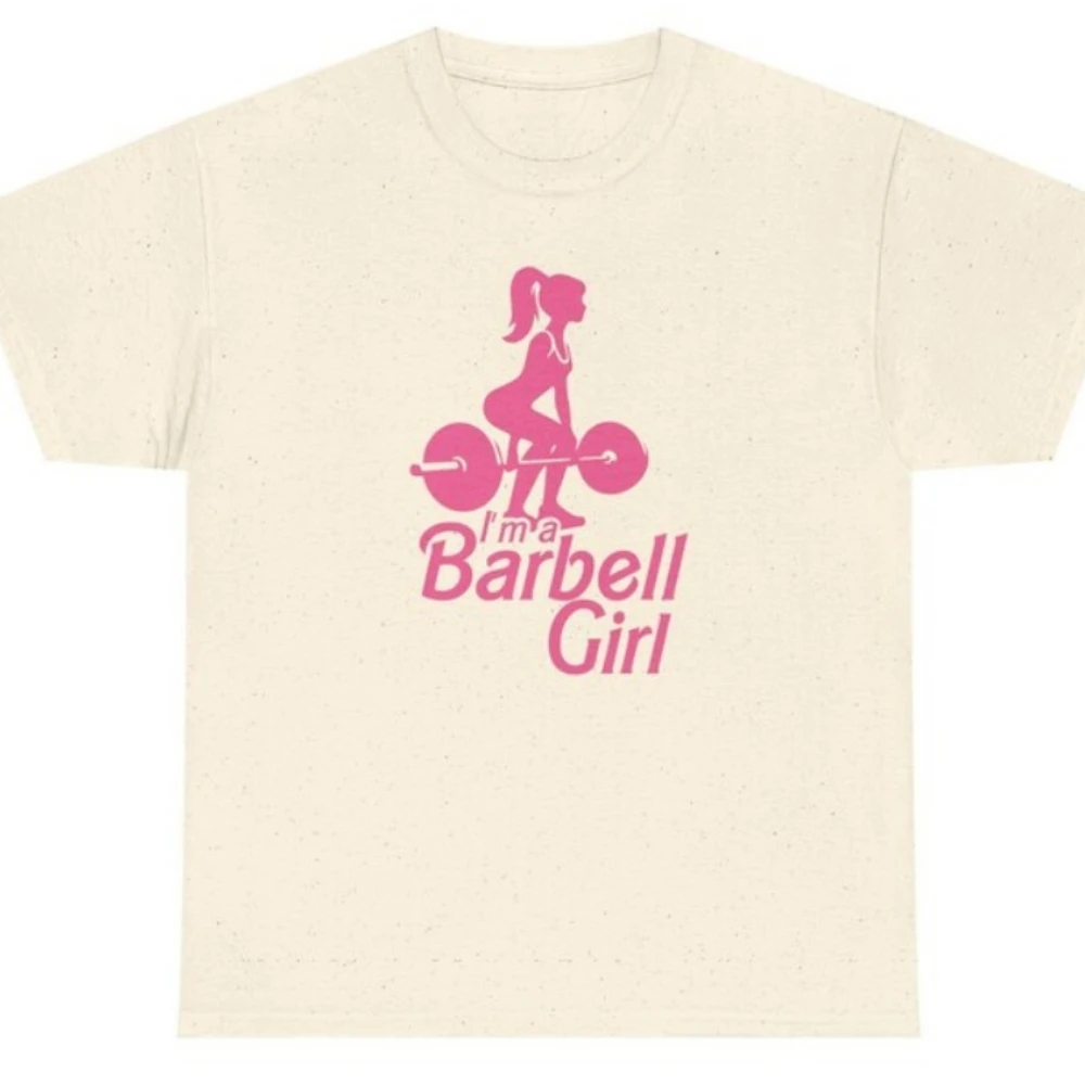 Barbell Girl T-Shirt Weightlifting Gym Tee for Strong Women Street Fashion  Vintage Aesthetic Clothes Shirts for Women