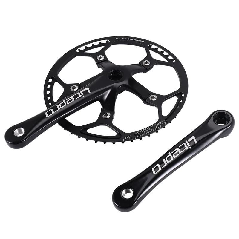 Single Speed Crankset 53T 170Mm Crankarms Folding Bike Crankset With Protective Cover For Bike Track Road Bicycle