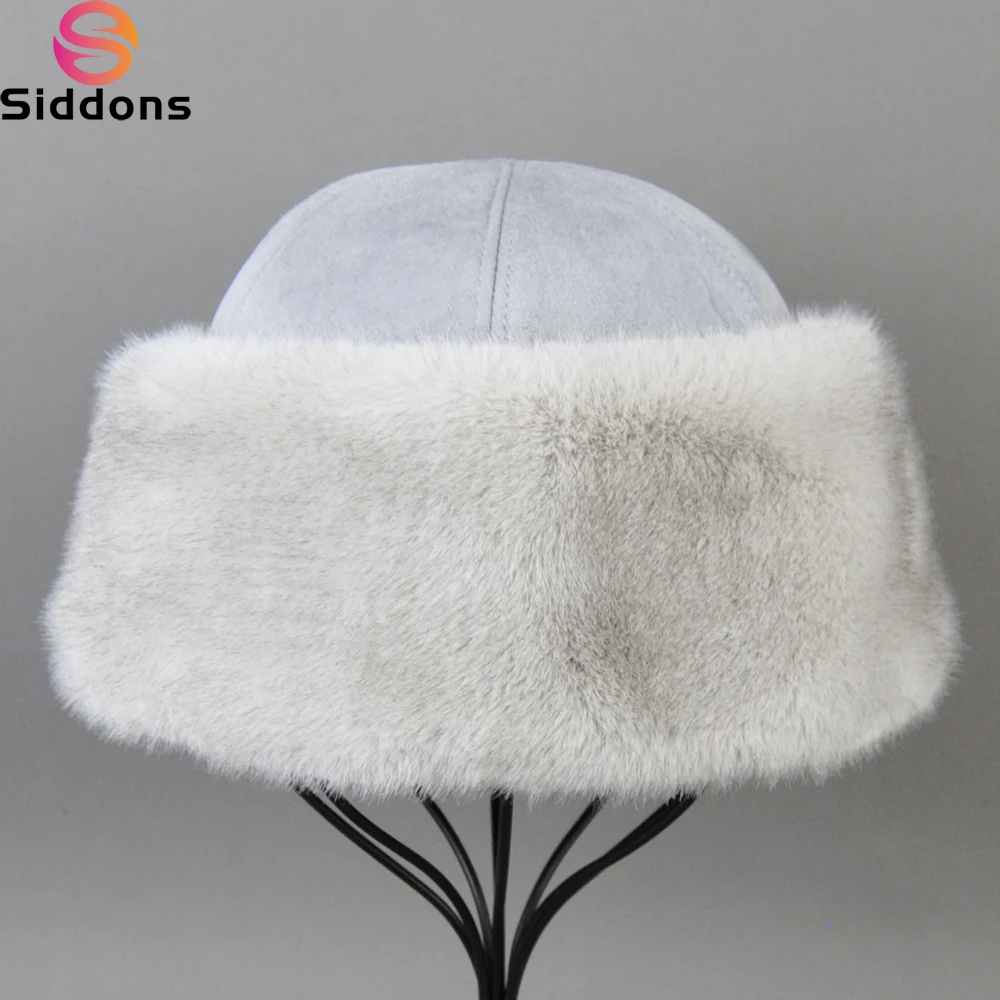 Hot Sale Faux Mink Fur Hat Winter Genuine Baseball Cap Russia Fashion Elegant Lady Warm Faux Fur Ball Straw Hat