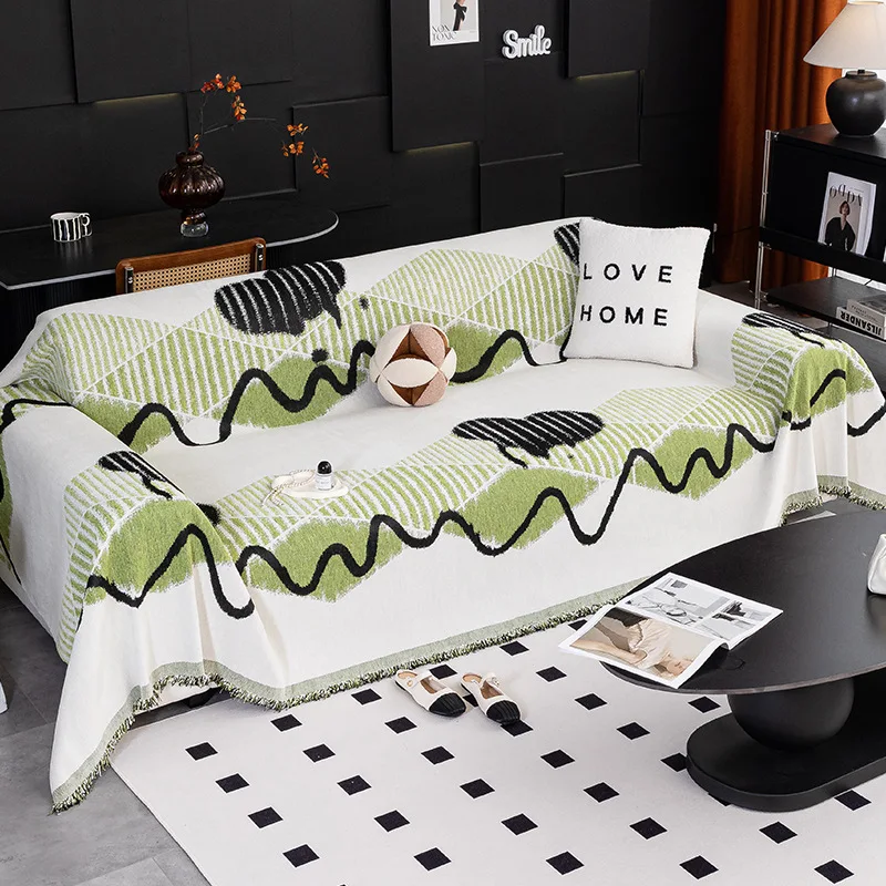 

Премиальный универсальный чехол-накидка для дивана из шенилла, всесезонный, нескользящий, с защитой от царапин кошек