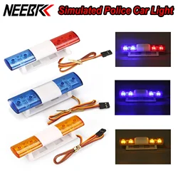 NEEBRC LED Simulated Police Flash Light Alarming Ultra Bright Lamp for 1/10 1/8 RC Car Traxxas CC01 4WD Axial SCX10 Tamiya Toy