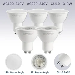 50pcs Energy-efficient LED Spotlight Gu10 Base AC220V AC110V 100V 3000K/4000K/6000K Foco Bulb Lamp for Home Decoration