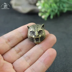 Vintage Copper Tiger Head Buckle Brass Screwback Rivet Clothes Button Punk Trendy DIY Accessories for Leather Jacket Belt Wallet