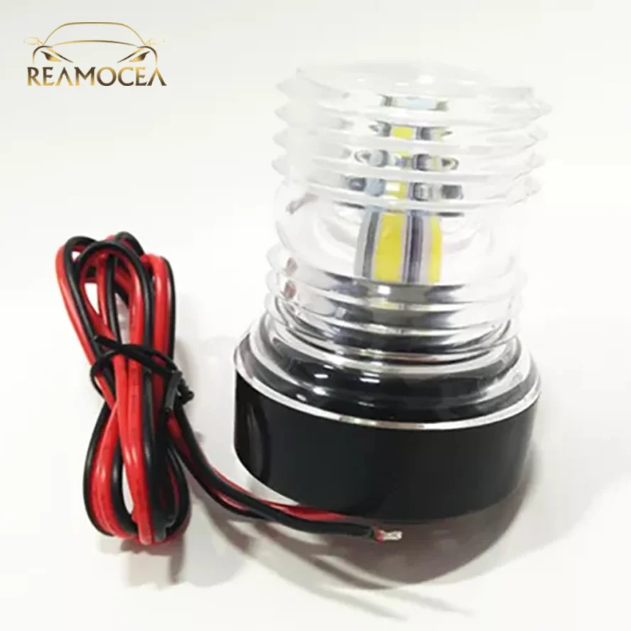 

Reamocea LED Signal Indicator Anchor Mast Tail Light 360 Angle All Round Yacht Anchor Light Yacht LED Waterproof Signal Light