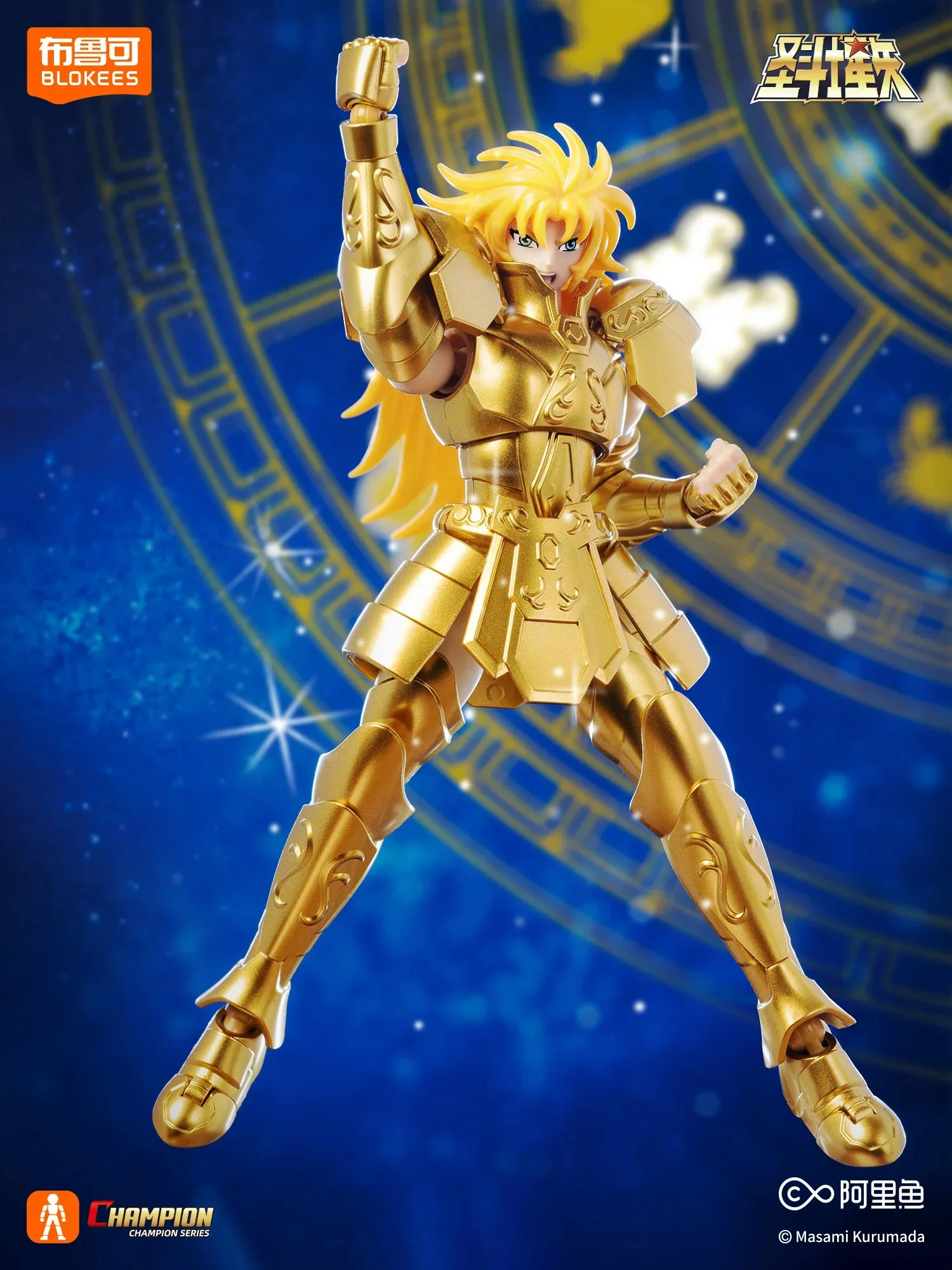 BLOKEES Originele Gold Saint Seiya Gemini SAGA Phoenix Ikki Draco Pegasus CHAMPION CLASS Action Figure Assembly Model Speelgoed Cadeau