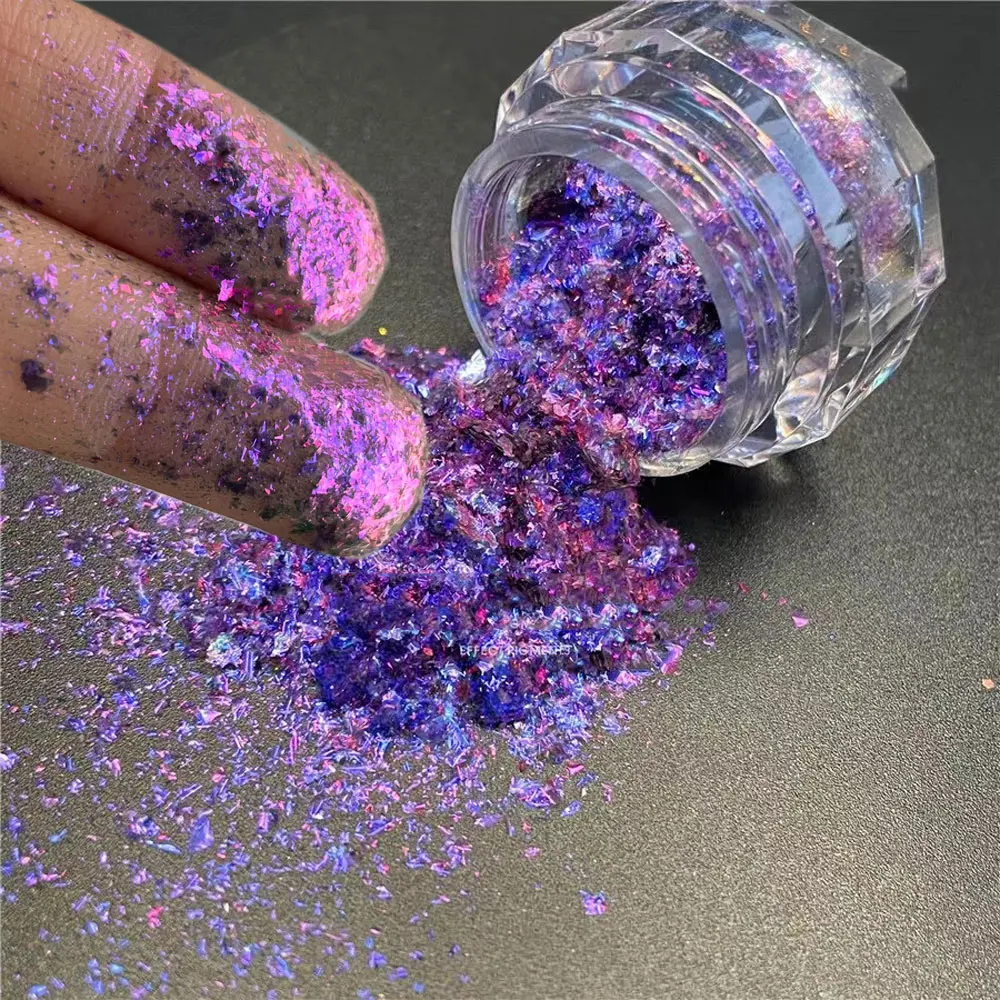 1 jar Unicorn Chameleon Aurora Nail Glitter Powder Magic Mirror Nail Pigment Multichrome Color Shift Mermaid Nail Aurora Pigment