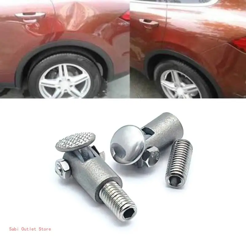 2Pcs/Set Auto Repairing Tools Car Dent Repair Changeover Head Sliding Rod Plug Universal Head Car Dent Repair Pad Iron