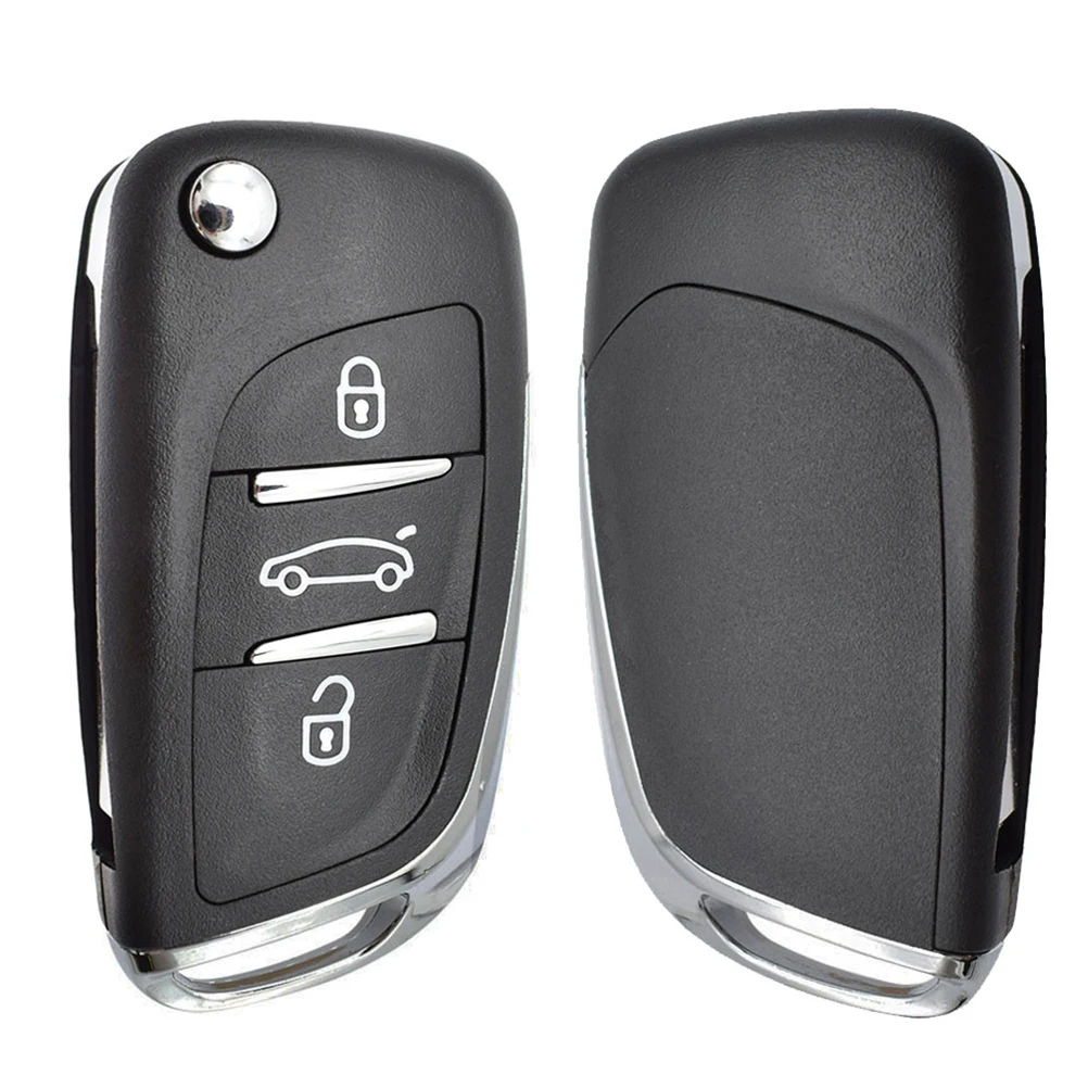 Apktnka 3 Button Modified Flip Folding Remote Car Key Shell Case For Peugeot 207 307 407 408 308 For Citroen C4 C2 HU83 Blade