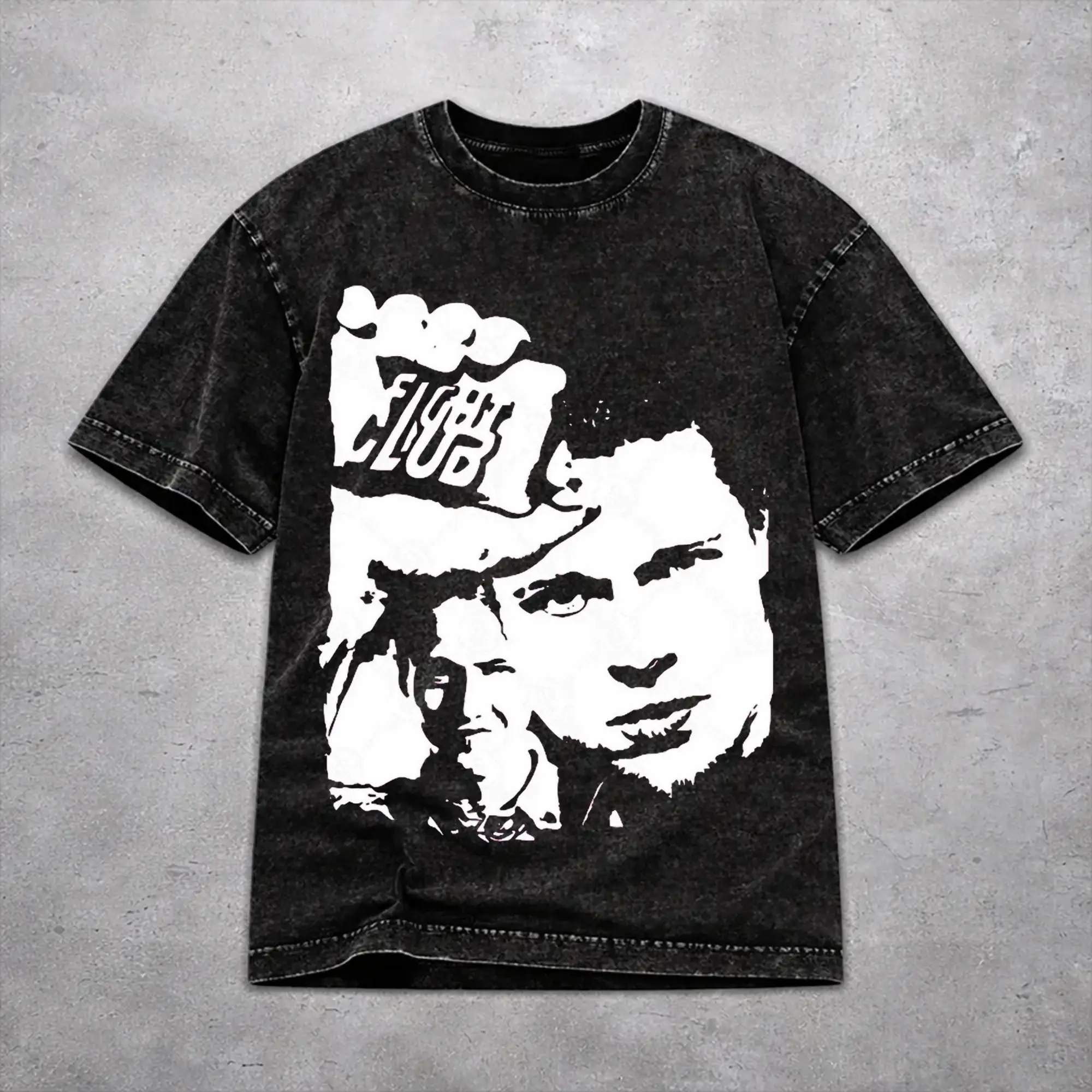 Women Men Fight Club Movie Shirt Printed Washed Cotton  Harajuku Streetwear Outfit Tees