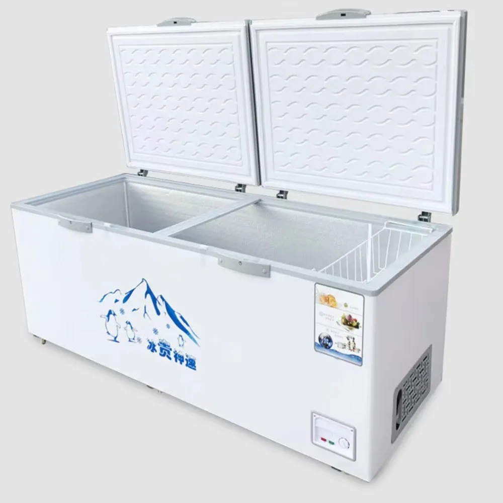 -45°C  1000L Commercial Large Capacity Refrigerated Freezer Horizontal Foam Door Deep Chest Freezer