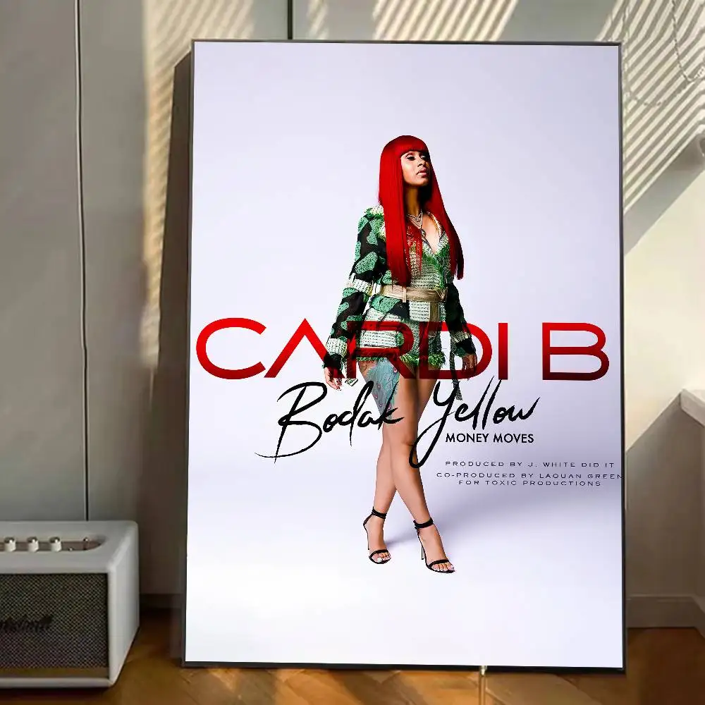 المغني C-Cardi B ملصق معرض يطبع ذاتية اللصق ديكور المنزل الديكور صور مطبوعة للحوائط غرفة المعيشة ملصق