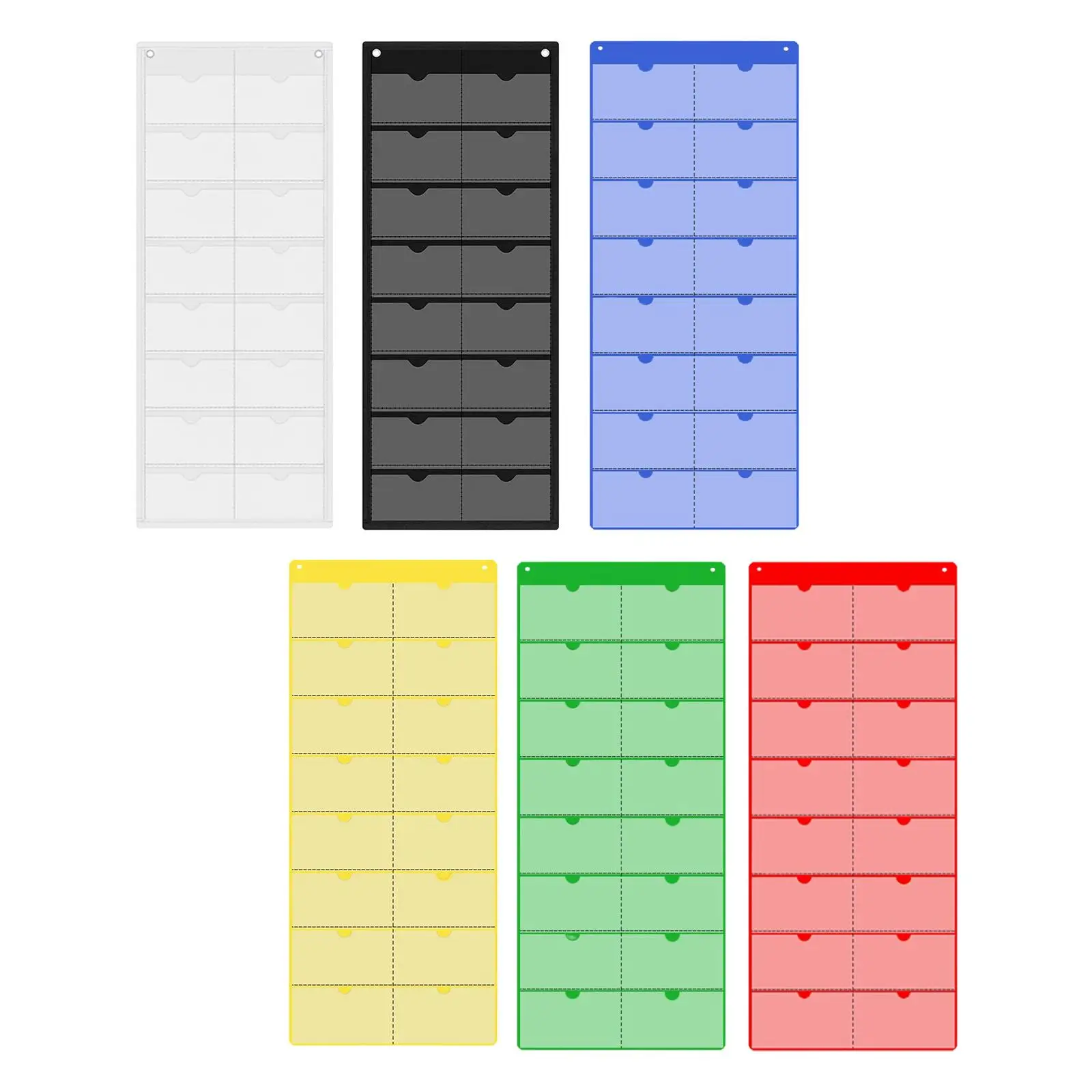 Classroom Calendar Pocket Chart Blank Monthly Calendar Index Card Holder Space Saving Versatile Wall Organizer for Teacher