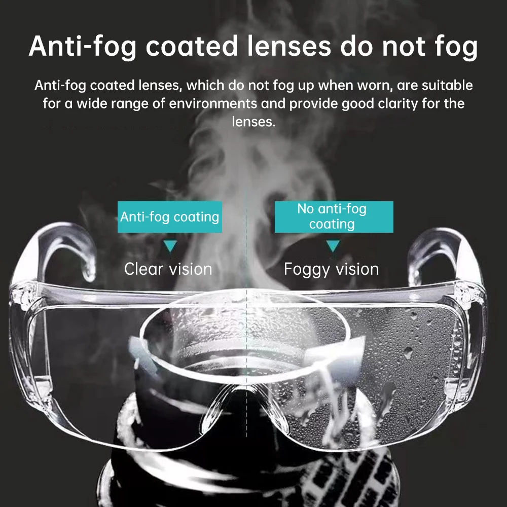 Safety Goggle Anti Splash Dust Proof Work Lab Eyewear Eye Protection Safety Glasses Clear Lens PC Material Protection  Glasses