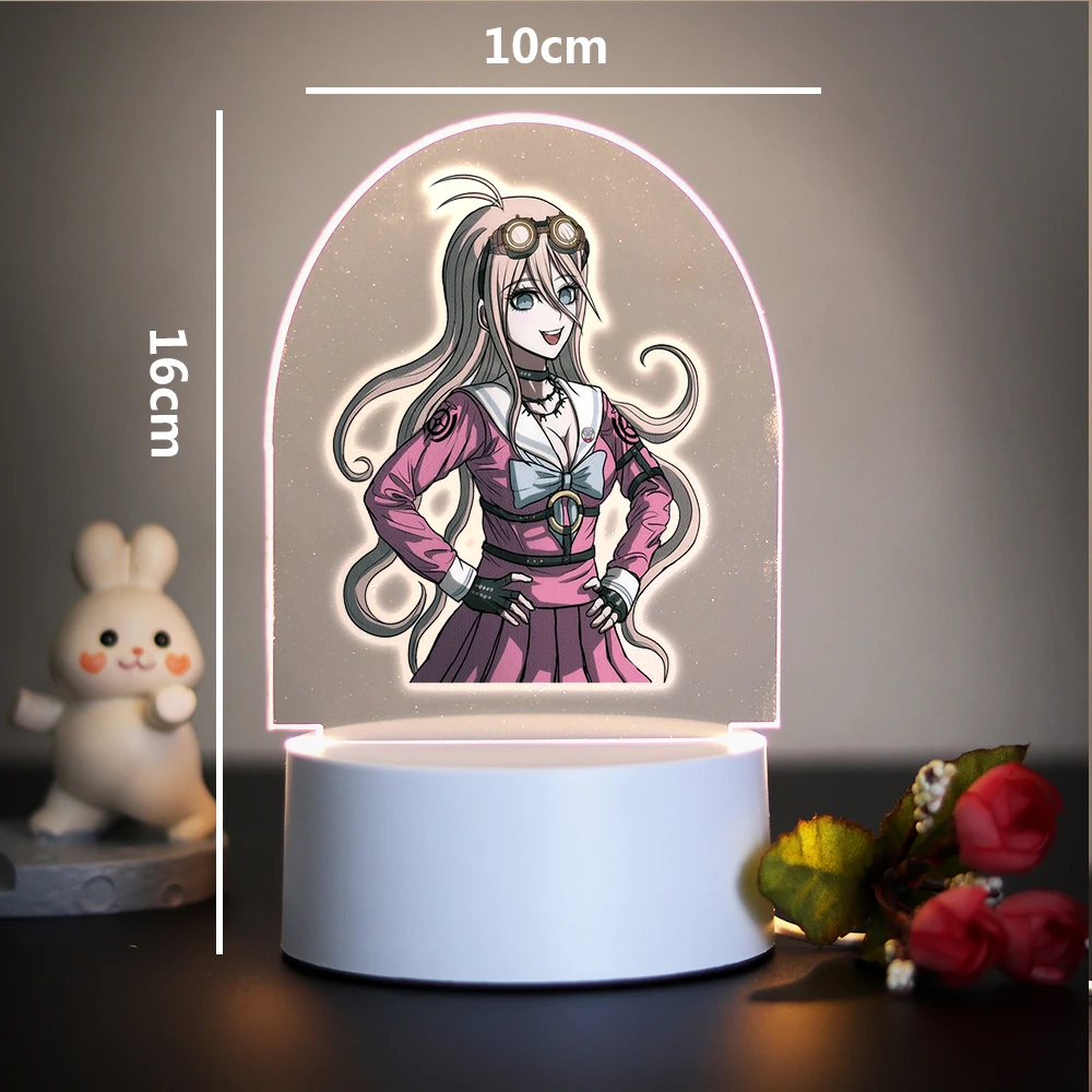 Lampe de Table LED avec Base Craquelée, Veilleuse avec Personnage Animé de Dessin Animé 3D, Idée Cadeau d'Anniversaire, 1 Pièce