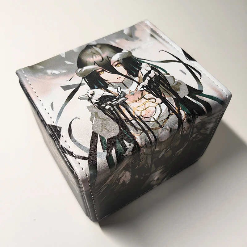 

Anime Overlord Albedo Figure Deck Box TCG OCG PTCG WS Yugioh Trading Cards Pu Leather Storage Box 100+