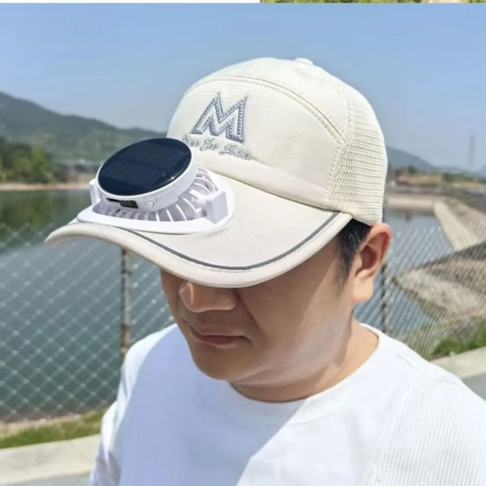

Уличная шляпа с вентилятором для солнечной батареи/USB, быстросохнущая сетчатая шляпа от солнца с длинными полями, дышащая солнцезащитная бейсбольная шляпа для рыбалки