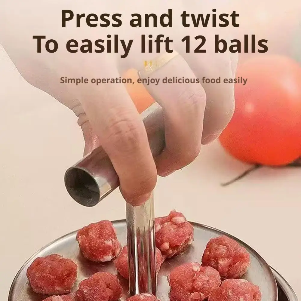 Press Meatball Maker Stainless Steel Meatball Maker Meat Balls Manual Multi-functional Maker Tool Household Kitchen Manual Mold