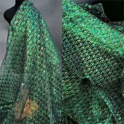 2 yards Colorful Peacock Hollow Mesh Lllusion Feather Lace Lace Dress Toy Decoration DIY Children's Clothing Cloth