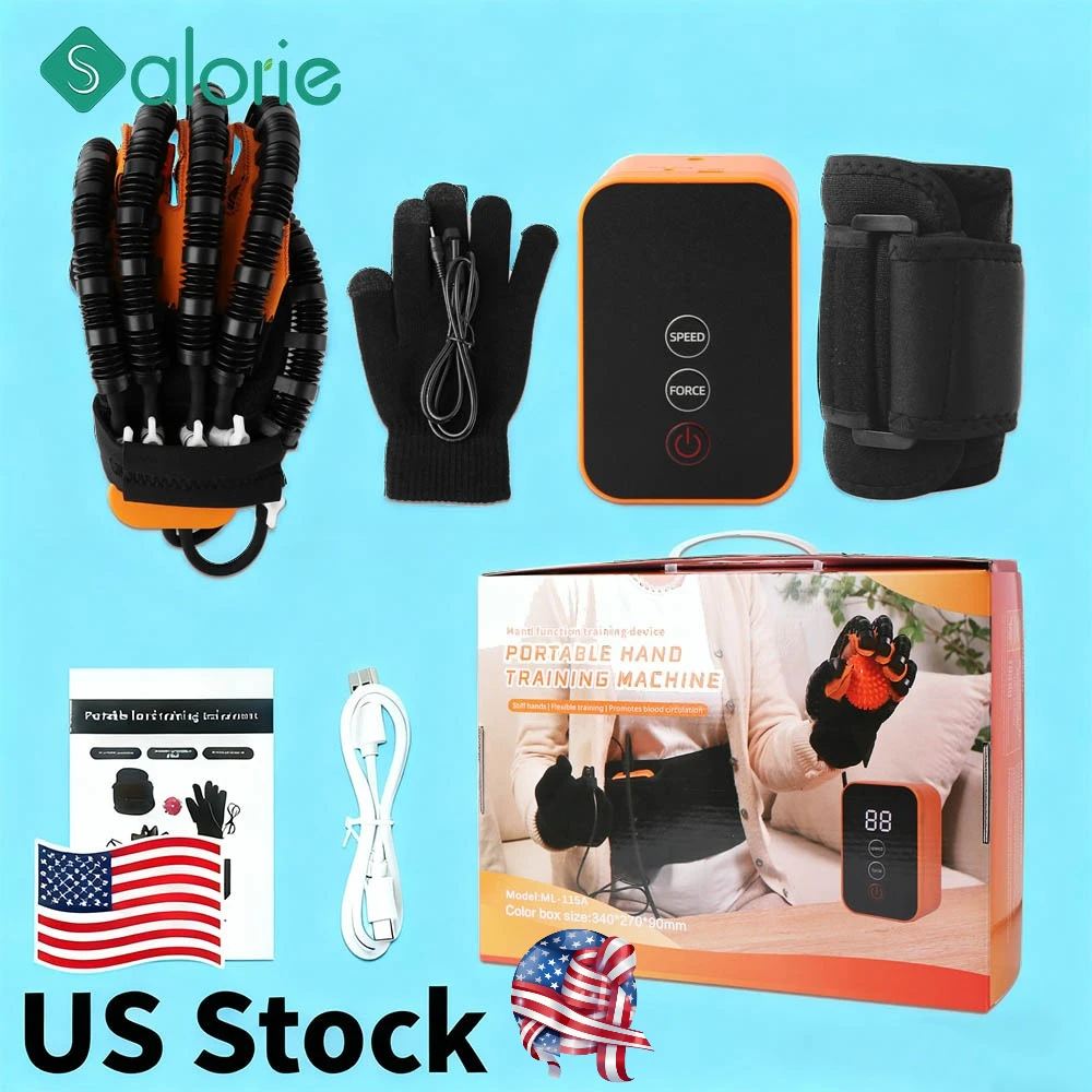 

Доставка со склада из США, USB перезаряжаемая перчатка-робот для реабилитации рук для инсульта, коноплиплегии, тренажер для тренировки пальцев