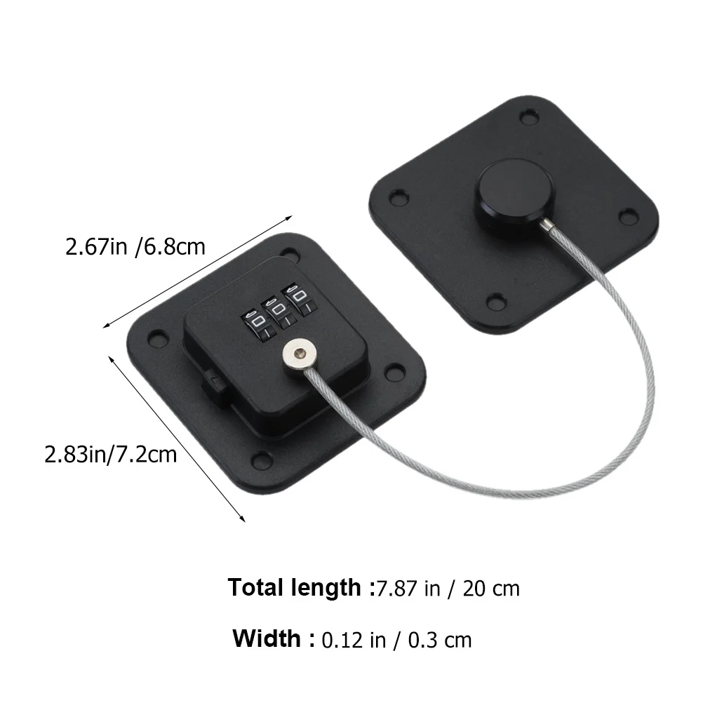 2pcs Password Lock For Fridge Combination Refrigerator Lock No Drilling Safety Cabinet Door Drawer Locks Durable Abs Stainless