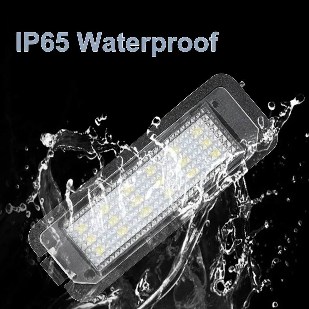 أضواء لوحة ترخيص LED لشركة فولكس فاجن سيات ليون 1P باسات CC 2011 جولف MK7 2015 السوبر مشرق رقم مصباح ترخيص Canbus خطأ مجاني