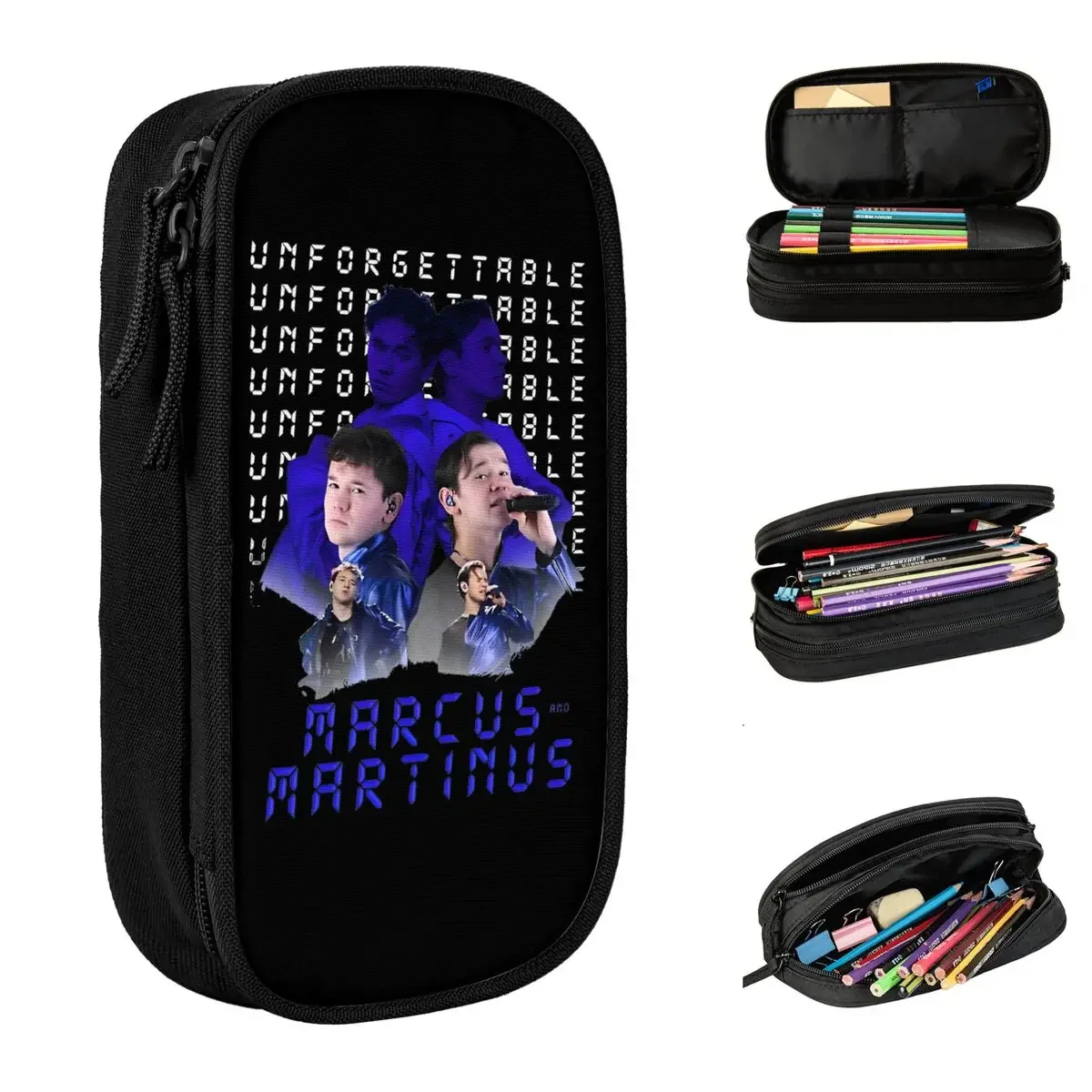 

Marcus And Martinus Unforgettable Pencil Case Pencil Pouch Pen Box for Girls Boys Big Capacity Bags Students School Stationery