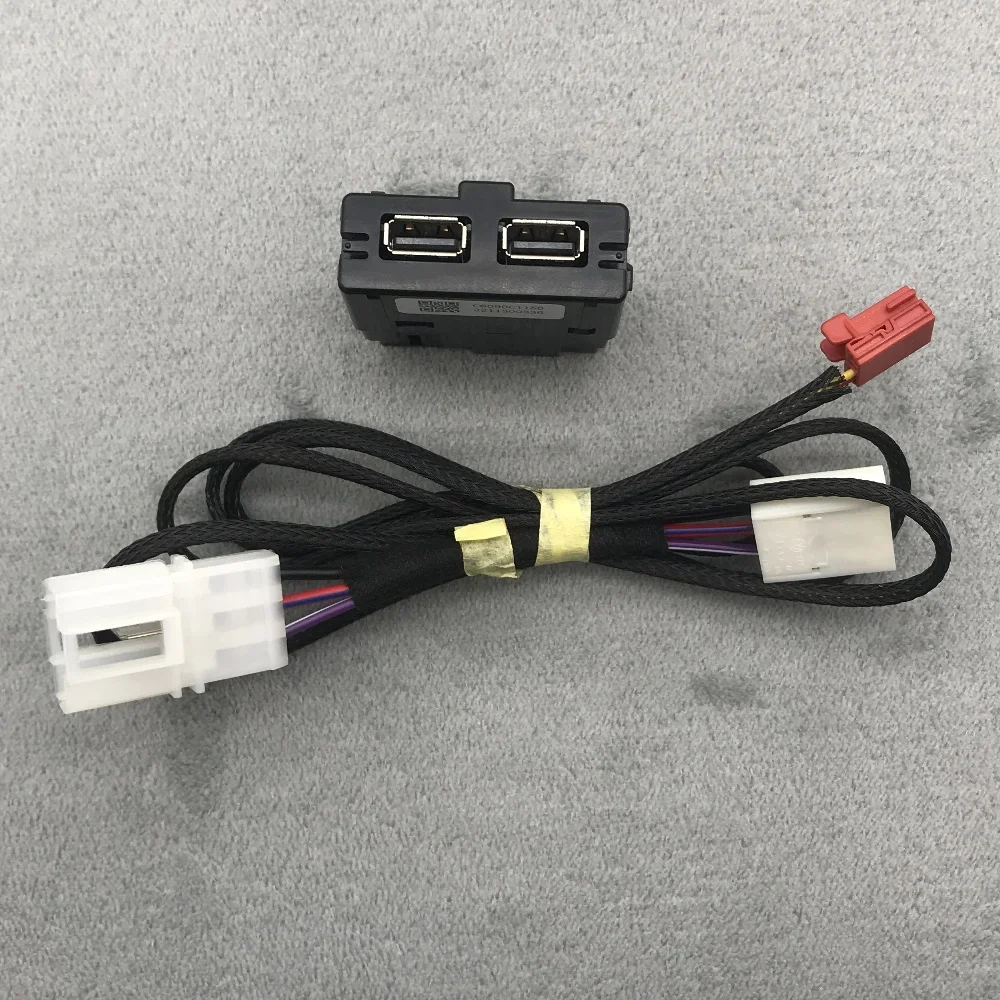 자동차 LHD 뒷좌석 에어 벤트 아울렛 이중 USB 충전기 Armerst USB 충전 스위치 소켓 어댑터 케이블 골프 7 MK7 7.5