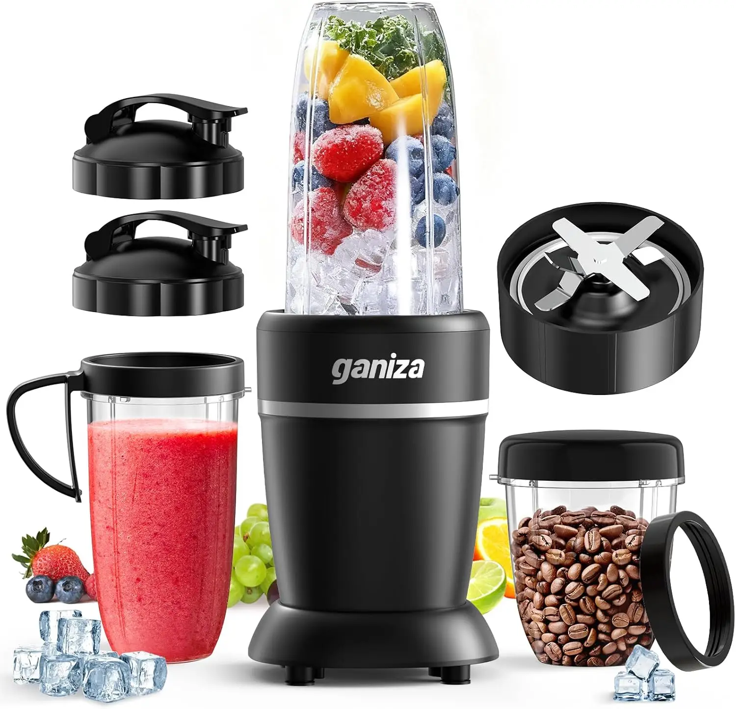 

Blender for Smoothies, 14 Pcs Smoothie Blender for Kitchen, Max 1300W Portable Blenders for Shakes Ice Crushing Grinding &amp