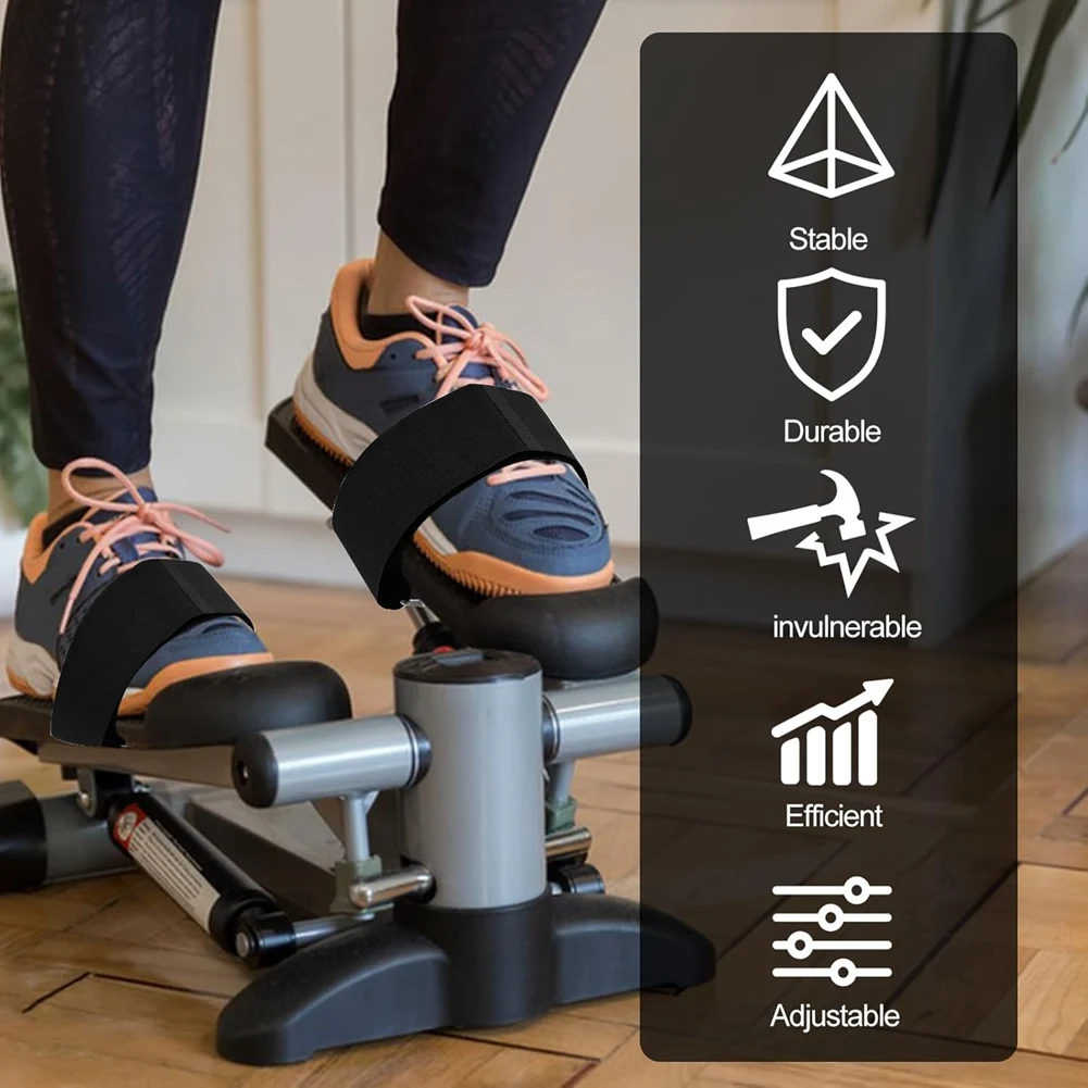 6Pcs Adjustable Pedal Straps For Ellipse Leg Exerciser Machine, Feet Pedal Strap Under The Desk Leg Training Exerciser Eco-Frien