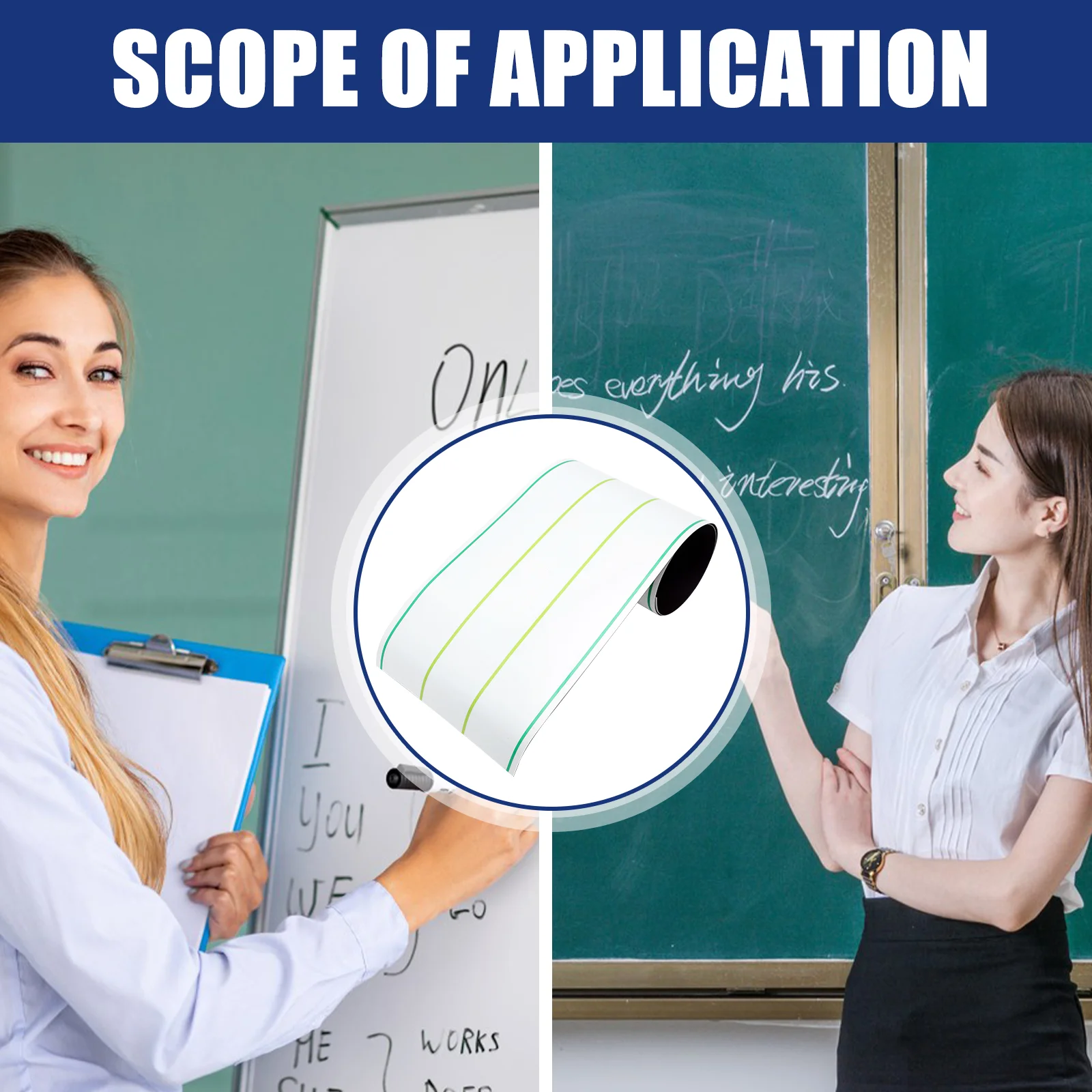 Sentence Strip Word Cards Magnetic Notepads for Refrigerator Dry Erase Strips Memo Weekly Fridge Lined Whiteboard