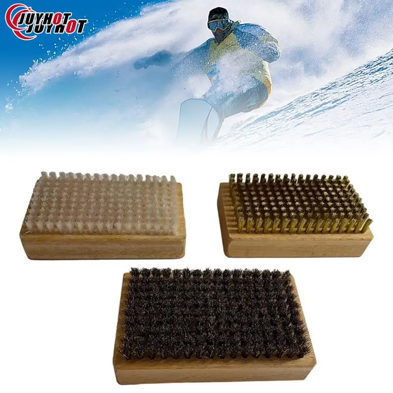 

3Pcs Ski Wax Brush Kit Snowboard Waxing Tool Nylon Brass Horsehair Brushes Set Copper Wire Bristles Brush Tuning Polish Tools