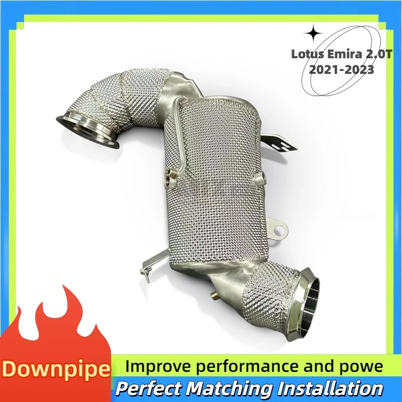 For Lotus Emira 2.0T 2021-2023 Shield Headers pipe converter Stainless Steel Automotive Exhaust System High quality Downpipe