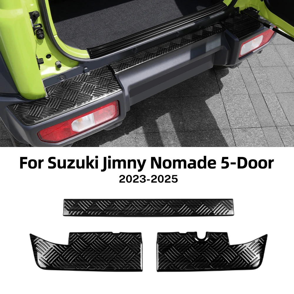 

ABS Rear Bumper Protector For Suzuki Jimny Nomade 2018-2025 Exterior Trunk Sill Guard Cover Trim Plate Black Silver Auto Parts