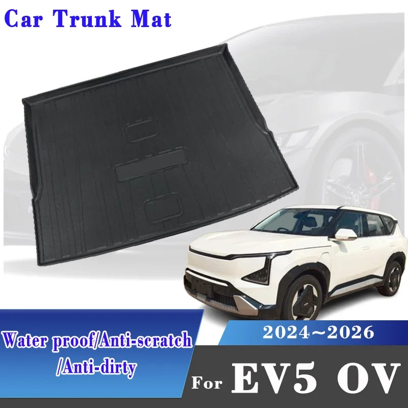 

Automobile Trunk Mat For Kia EV5 OV 2024-2026 2025 TPE Car Boot Mats Rear Trunk Storage Pad Dust-proof Interior Car Accessories