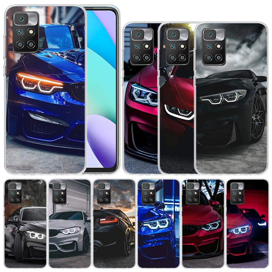 Blue Red Car For B-BMW Soft Cover for Redmi 12 12C 10 10A 10C 9 9A 9C 9T Print Phone Case 8 8A 7 7A K20 6 Pro 6A S2 K40 Pattern