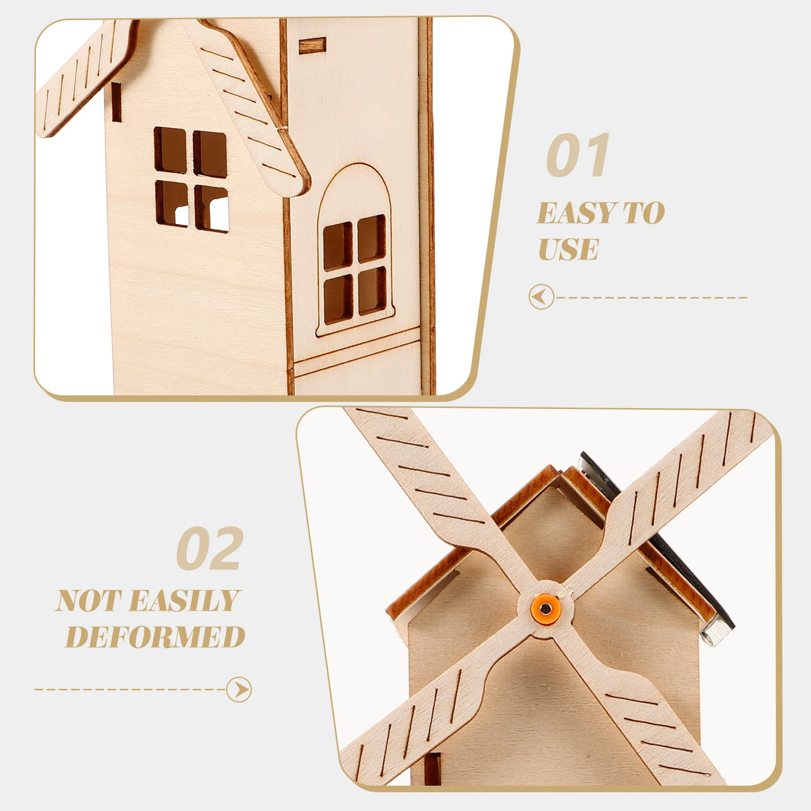

1 set 1 Set Unfinished Wooden Solar Windmill Diy Kit For Kids Stem Solar Windmill Assembly Kit Science Experiment Project